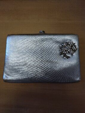 "After Five" Silver Evening Clutch